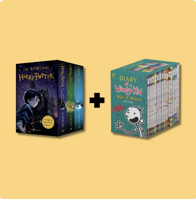 Mega Kids’ Book Bundle: Diary of a Wimpy Kid (Books 1–13) + Harry Potter Complete 7-Book Box Set (Paperback)