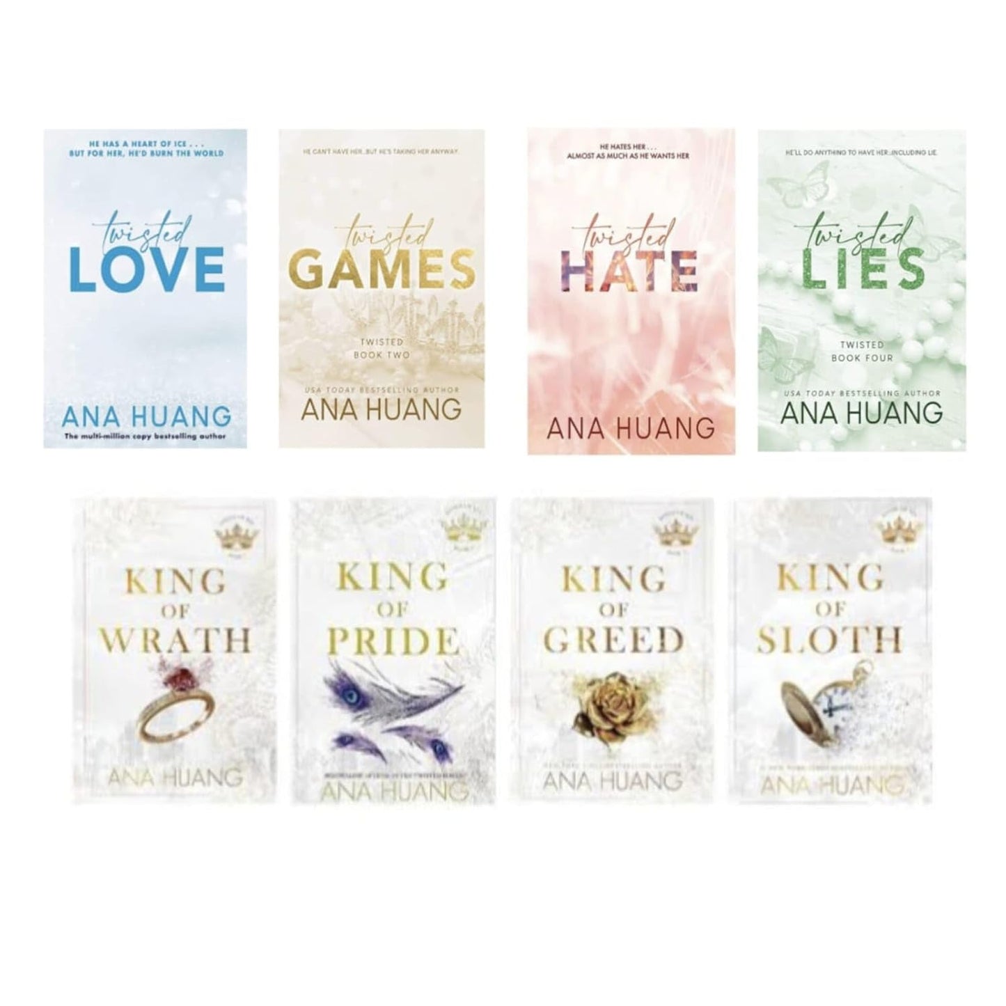 Twisted Series + King of Sin Series | 8-Book Dark Romance & Billionaire Drama Collection (Paperback)