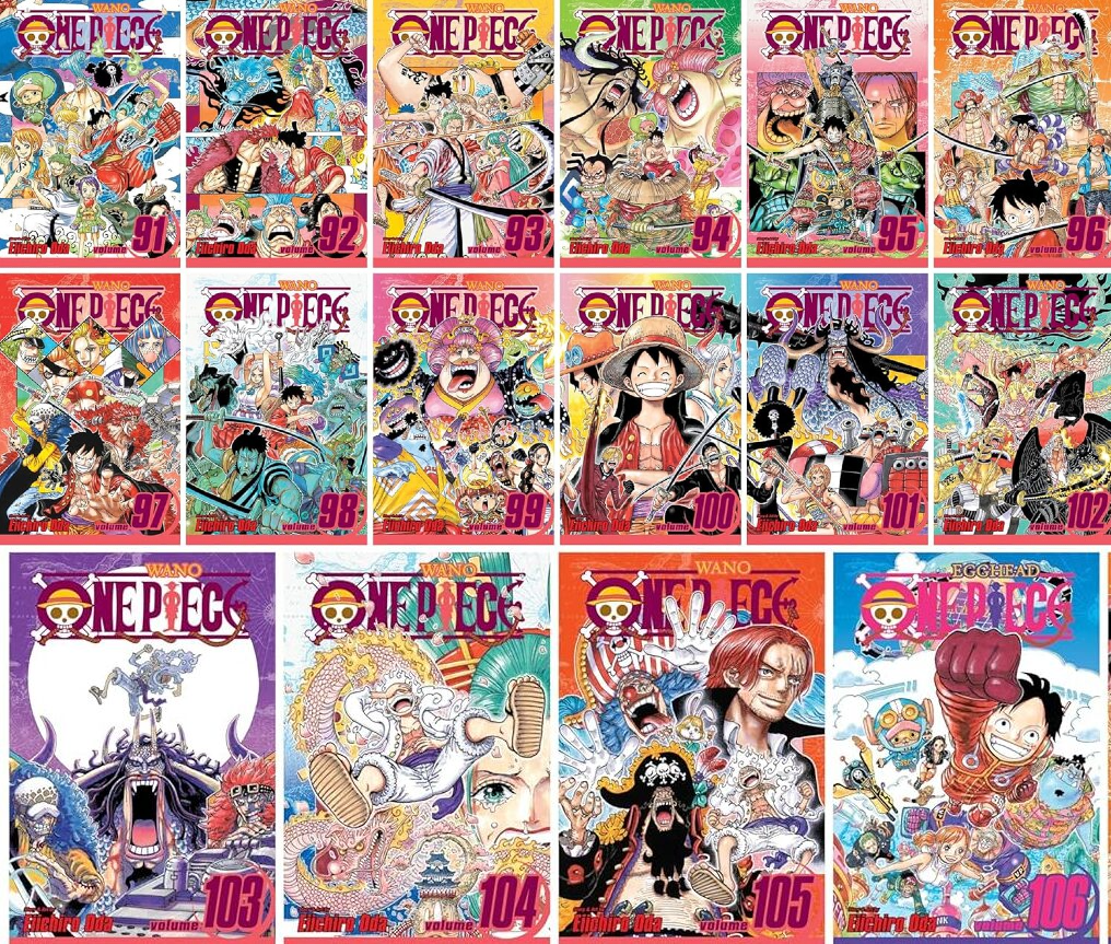 One Piece Manga Set (Volumes 91–105) — Wano to Egghead Saga (Individual Books, Unboxed) 🎁 Freebie: A free Manga Wall Poster