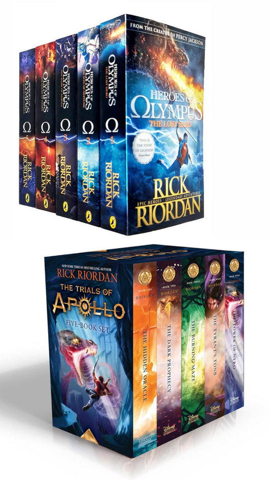 Trials of Apollo + Heroes of Olympus | 10-Book Box Set by Rick Riordan | Complete Demigod Chronicles