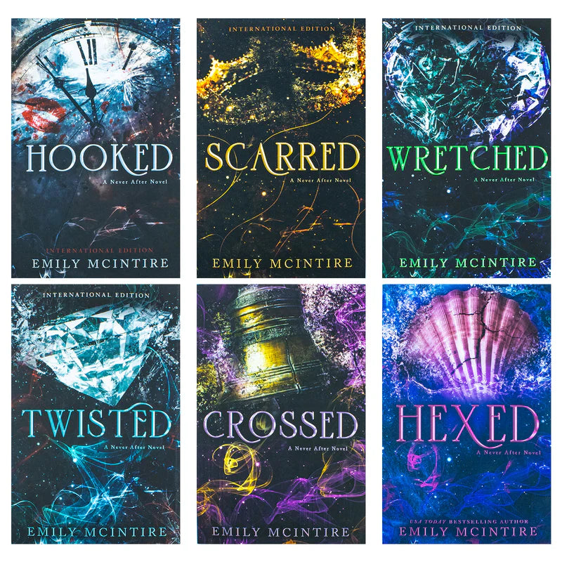 Never After Series by Emily McIntire Complete 6 Books Collection Set (Hexed, Hooked, Scarred, Wretched, Twisted & Crossed)