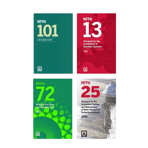 NFPA Fire & Life Safety Code Set – NFPA 101, 13, 72 & 25