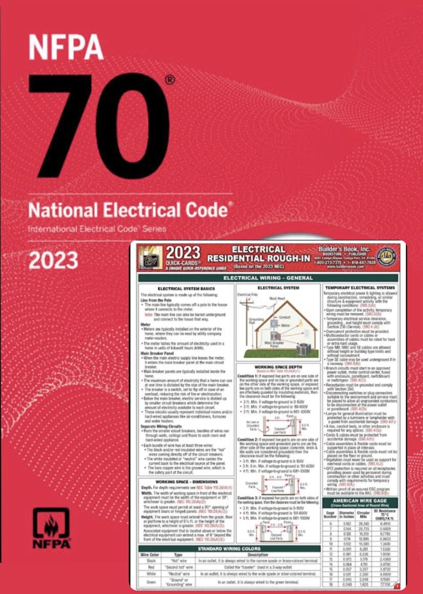 NEW 2023 NEC Code Book NFPA70 National Electrical Code with National Electrical Code Quick-Card Based On the 2023 NEC