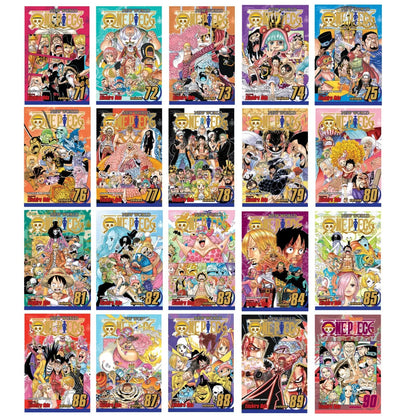 One Piece Manga Set (Volumes 71–90) Set 4— Dressrosa to Whole Cake Island Saga Full/Loose Set  🎁 Freebie: A free Manga Wall Poster