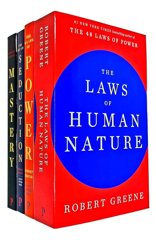 Robert Greene Collection 4 Books Set (The Art of Seduction, Mastery, The Concise 48 Laws of Power, The Laws of Human Nature) Paperback
